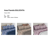 COMPLETO LETTO FLANELLA 1/2P DOLCE VITA Tellini S.r.l. Wholesale Clothing